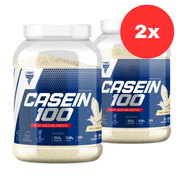 2x casein 100 600g akcija