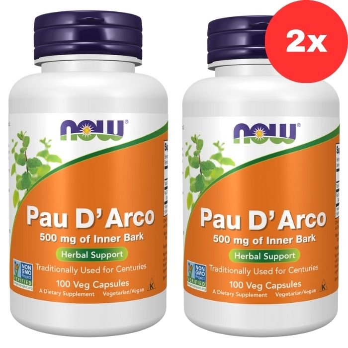 2x NOW Foods Pau D'Arco 500mg 100caps