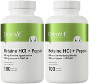 2x OstroVit Betaine HCl + Pepsin 100 caps kaina akcija pigu