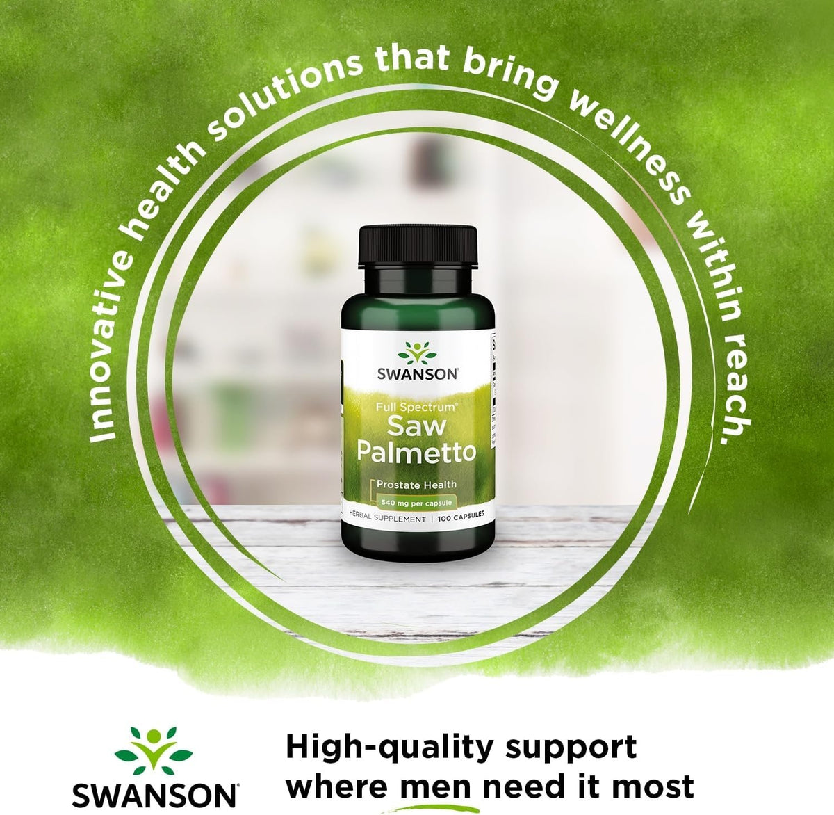 2x SWANSON, 540mg, Saw Palmetto (Gulsčioji Serenoja) kokybe