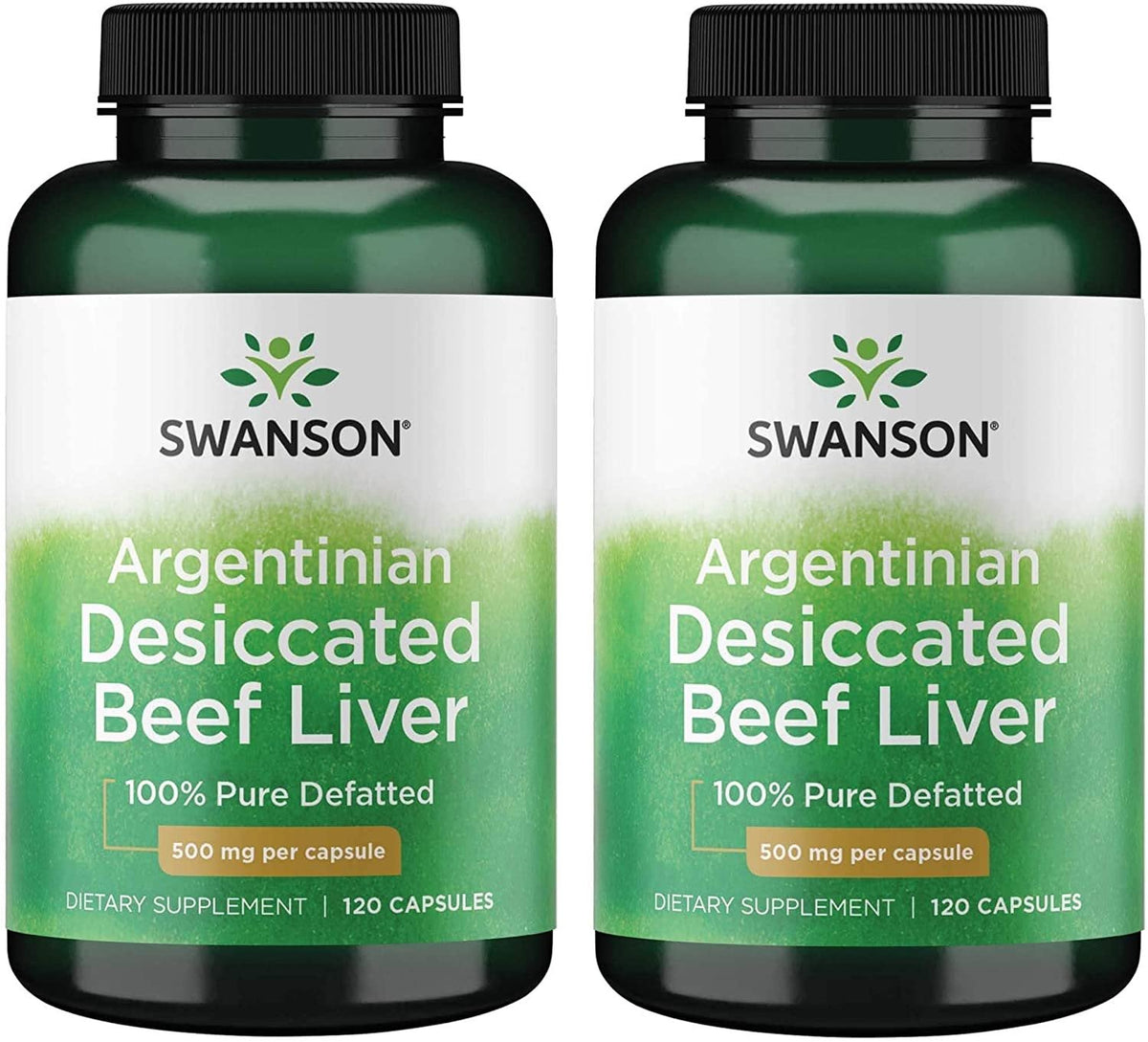 2xSwanson Desiccated Beef Liver 500mg