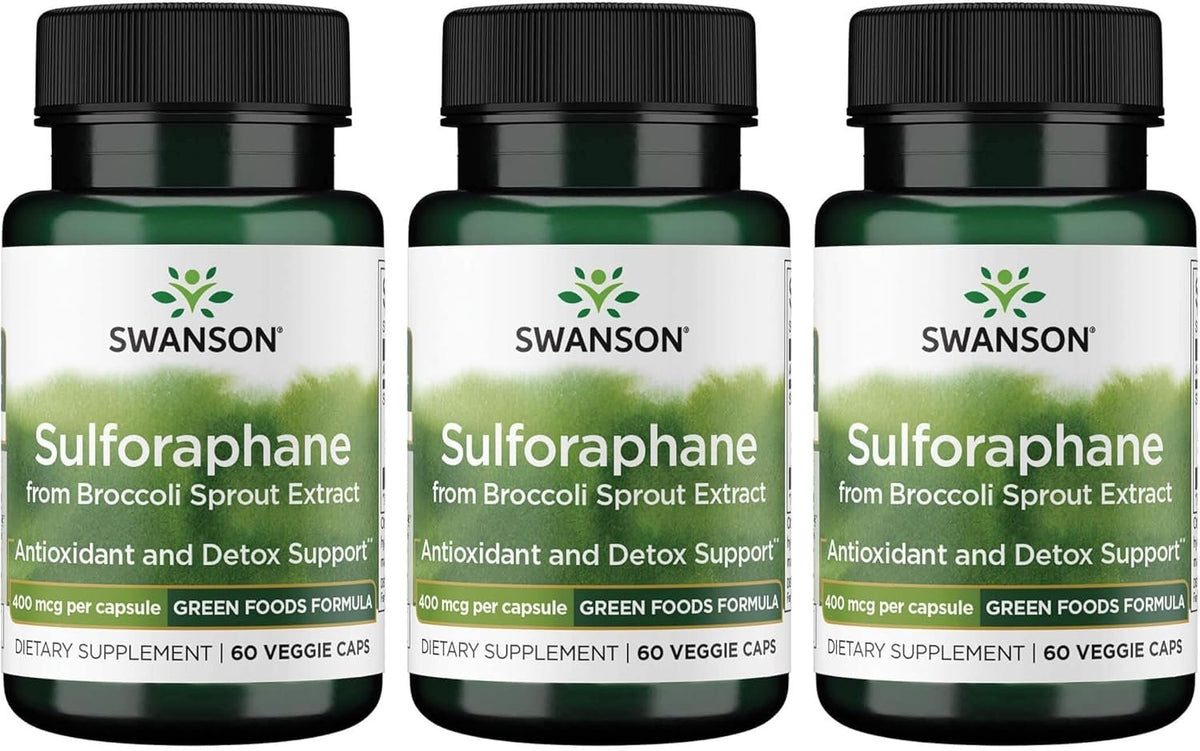3 xSwanson Sulforaphane 400mcg 60 vcaps akcija kaina