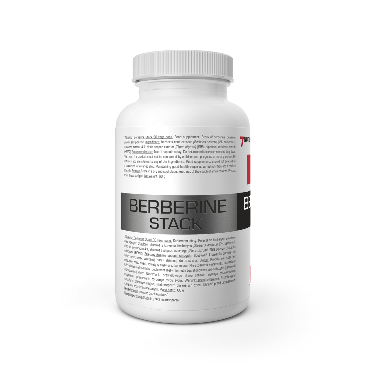 7 Nutrition Berberine Stack 90 caps vartojimas