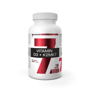 7 Nutrition Vitaminas D3 + K2 Mk7 120kaps. kaina