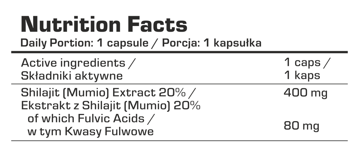 7Nutrition Shilajit Mumio 120 vege caps