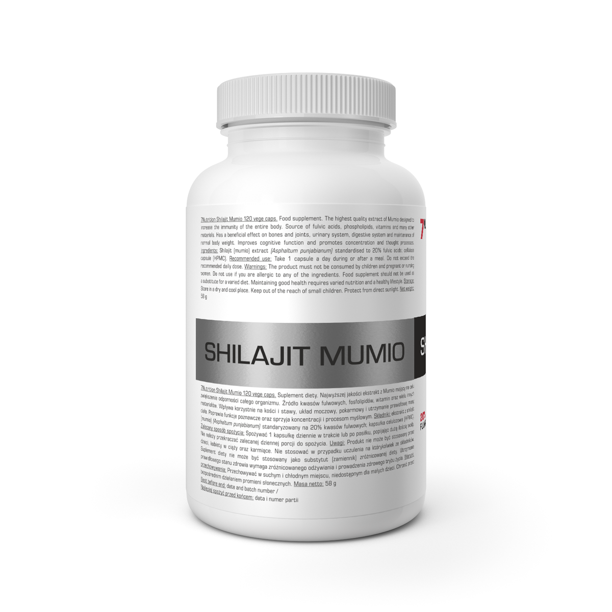 7Nutrition Shilajit Mumio 120 vege caps