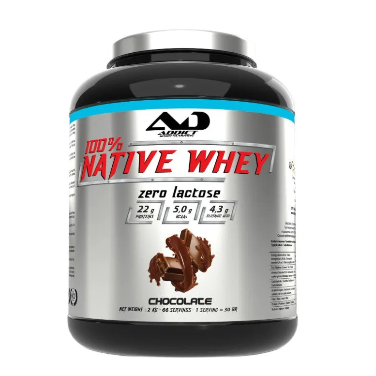 Addict Sport Nutrition 100% Native Whey Zero Lactose - 2000 grams