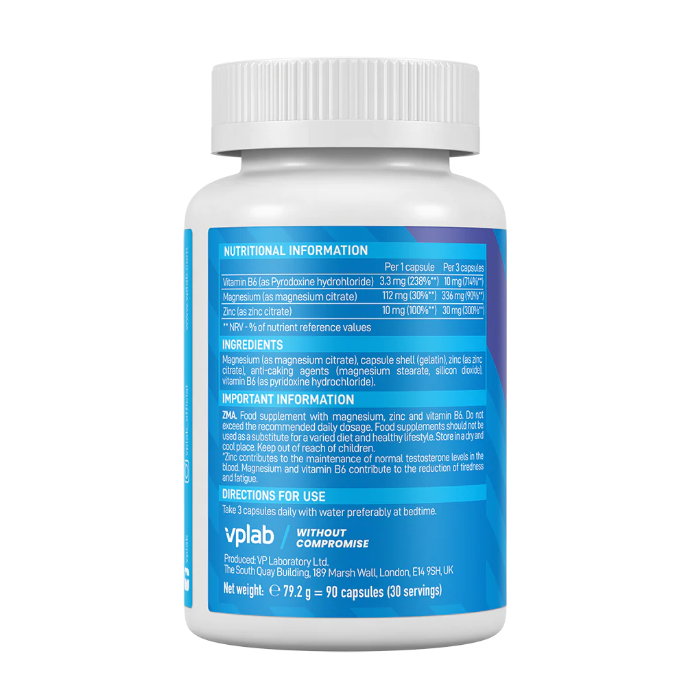 Vplab ZMA 90 capsules sudetis