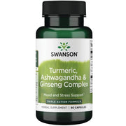 Swanson Turmeric, Ashwagandha & Ginseng Complex 60 capsules