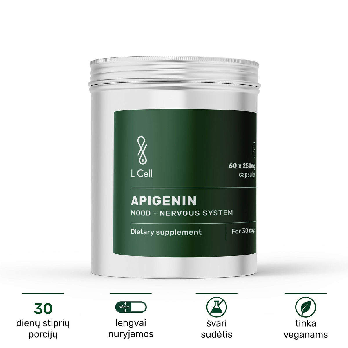 L Cell Apigenin Capsules 250mg (30 days, 60 pcs.)