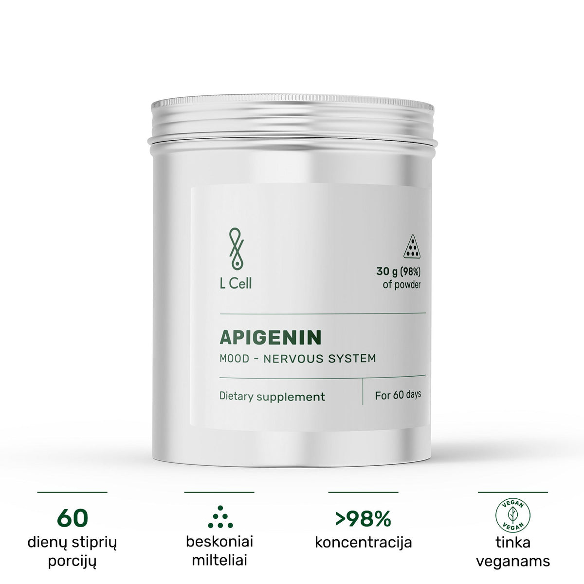 L Cell Apigenin Powder 30 g (60 days, 98% purity)
