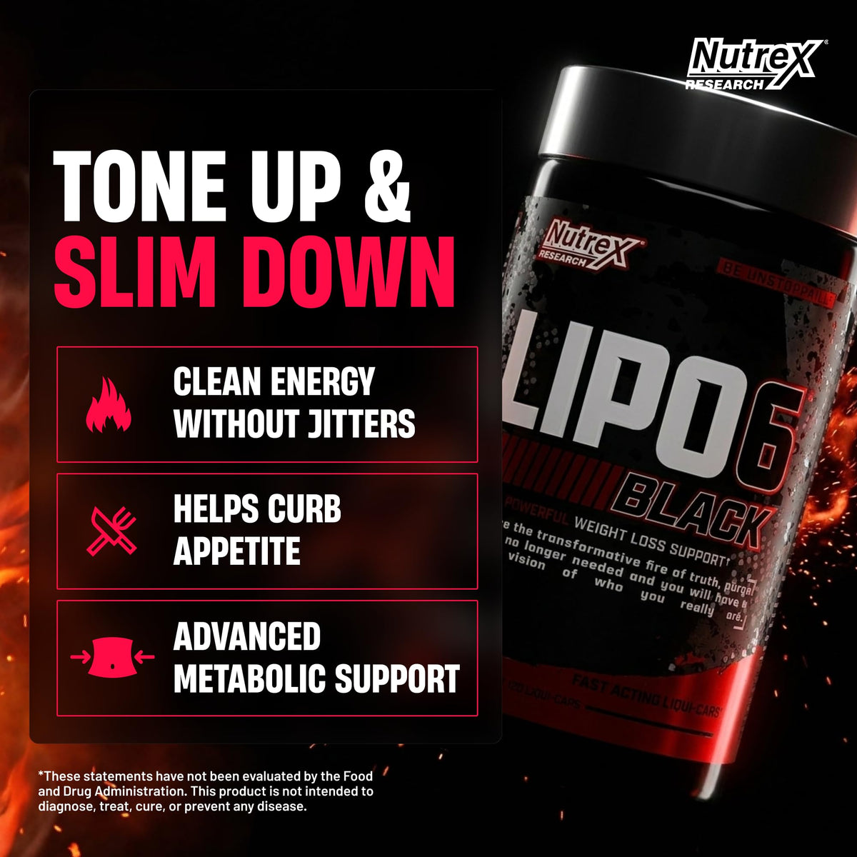Nutrex Lipo-6 BLACK Weight Loss Support 120 liqui-caps