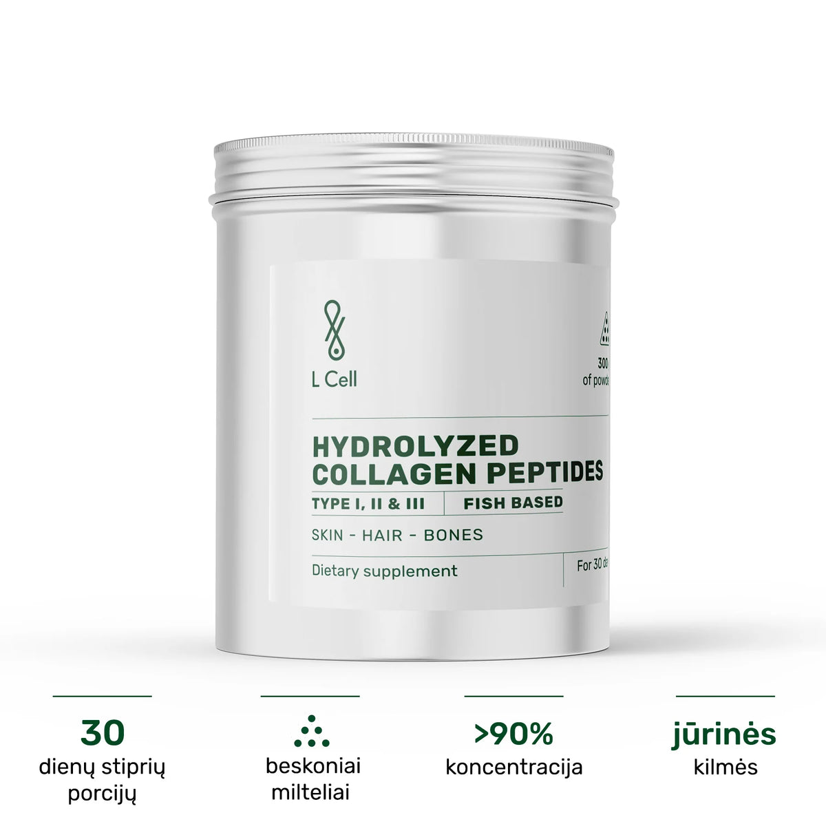 LCell Collagen Peptides – 300 g