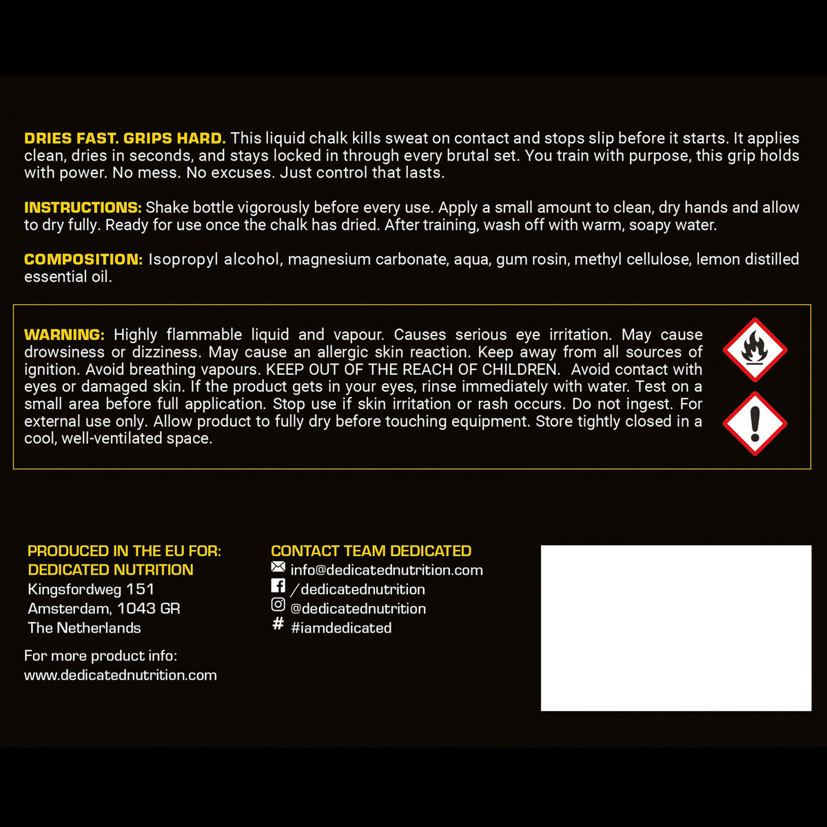 Dedicated Liquid Grip Chalk, 250 ml