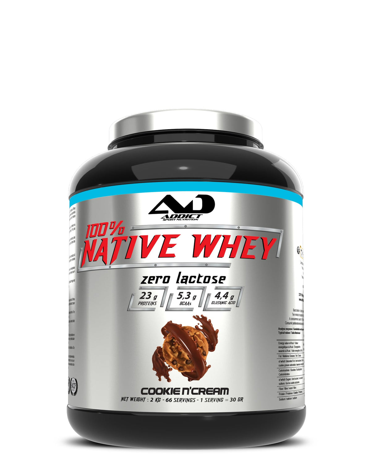 Addict Sport Nutrition 100% Native Whey Zero Lactose - 2000 grams