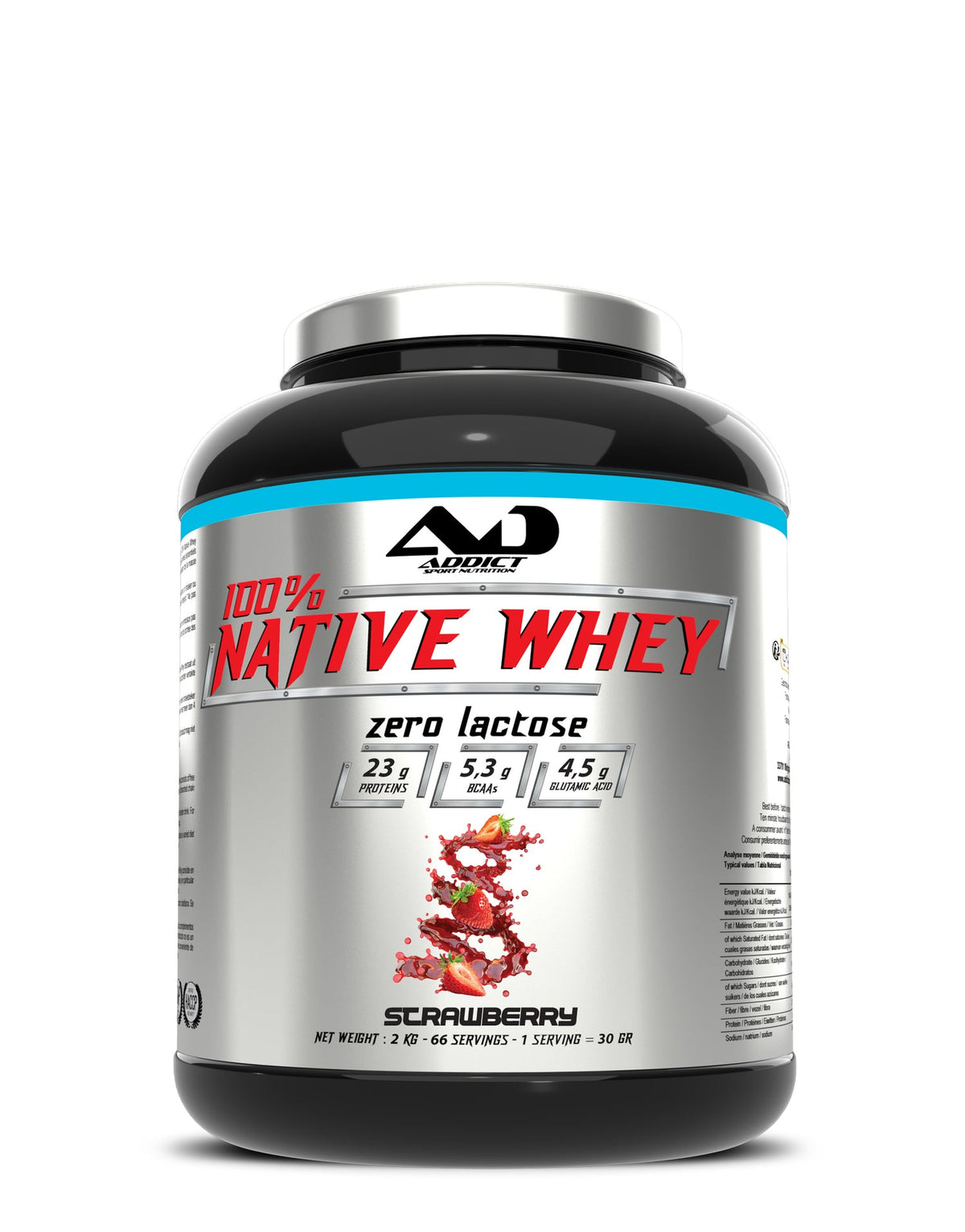 Addict Sport Nutrition 100% Native Whey Zero Lactose - 2000 grams