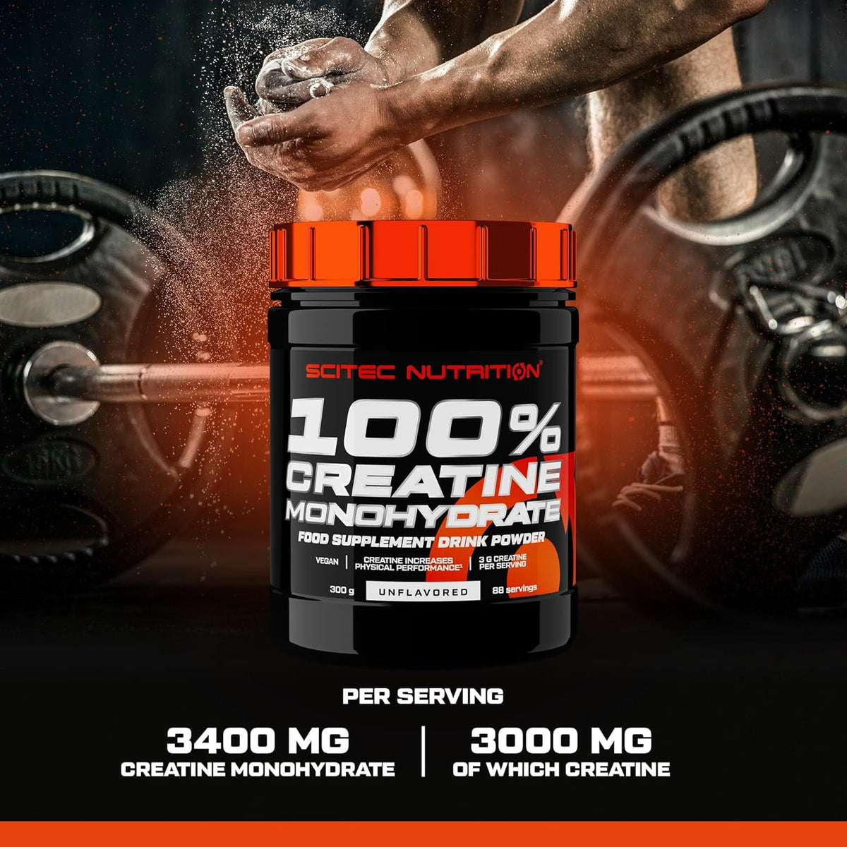 Scitec 100% Kreatinas Monohidratas 300 g.