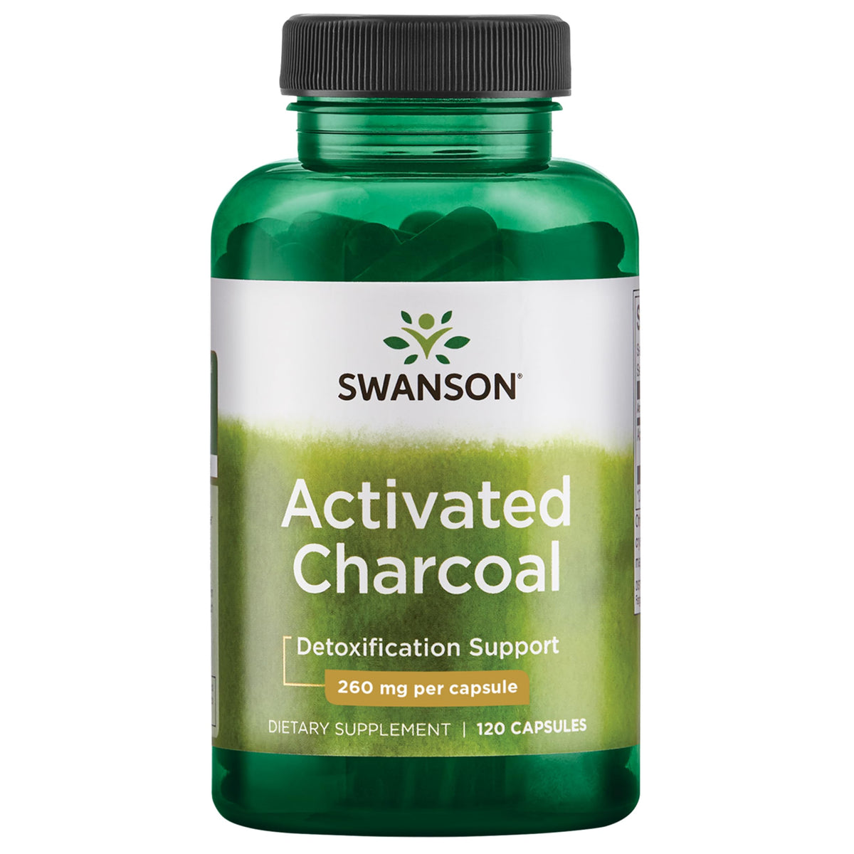 Swanson Activated Charcoal, 260mg - 120 caps - turime vietoje