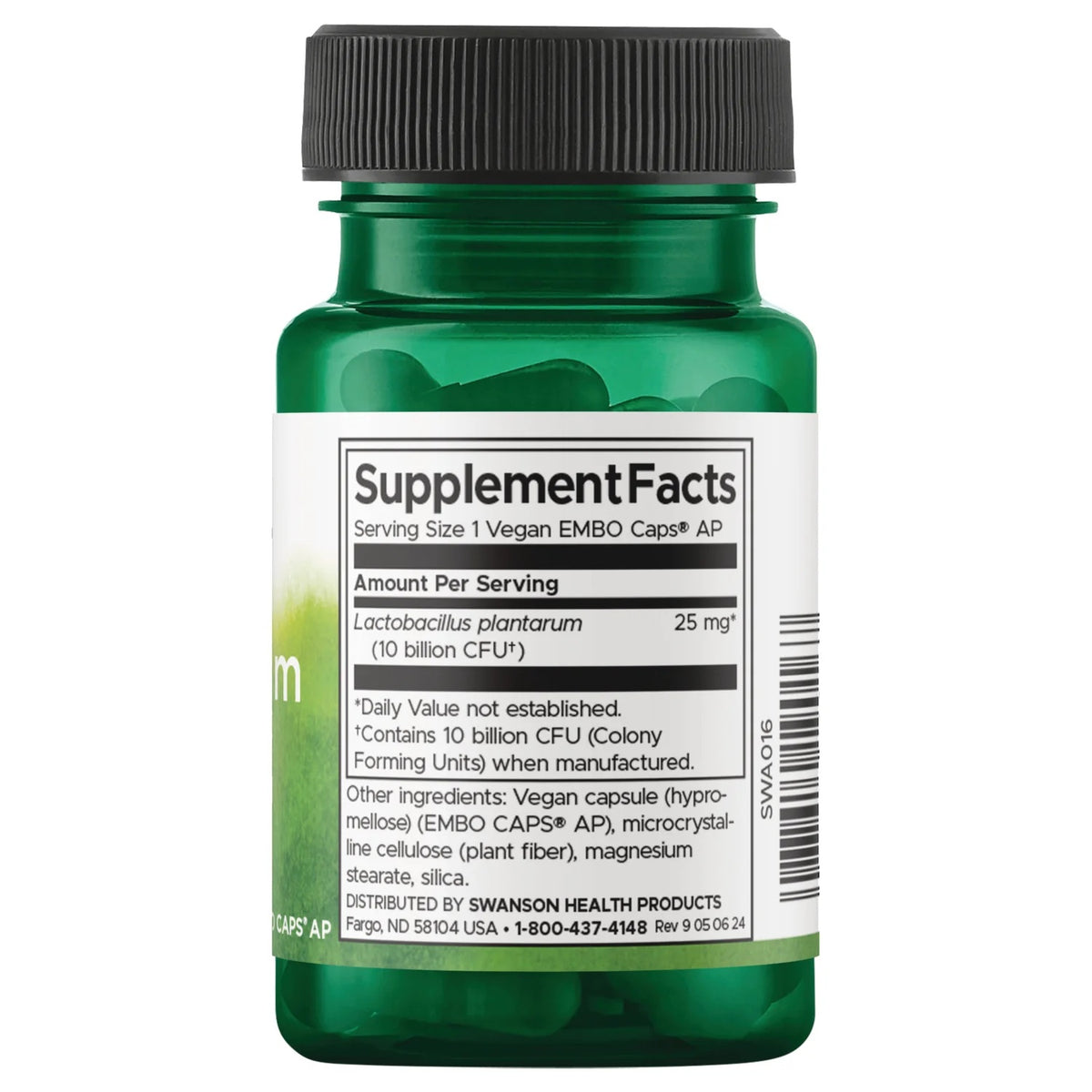 Swanson L. plantarum Probiotic 30 kapsulių
