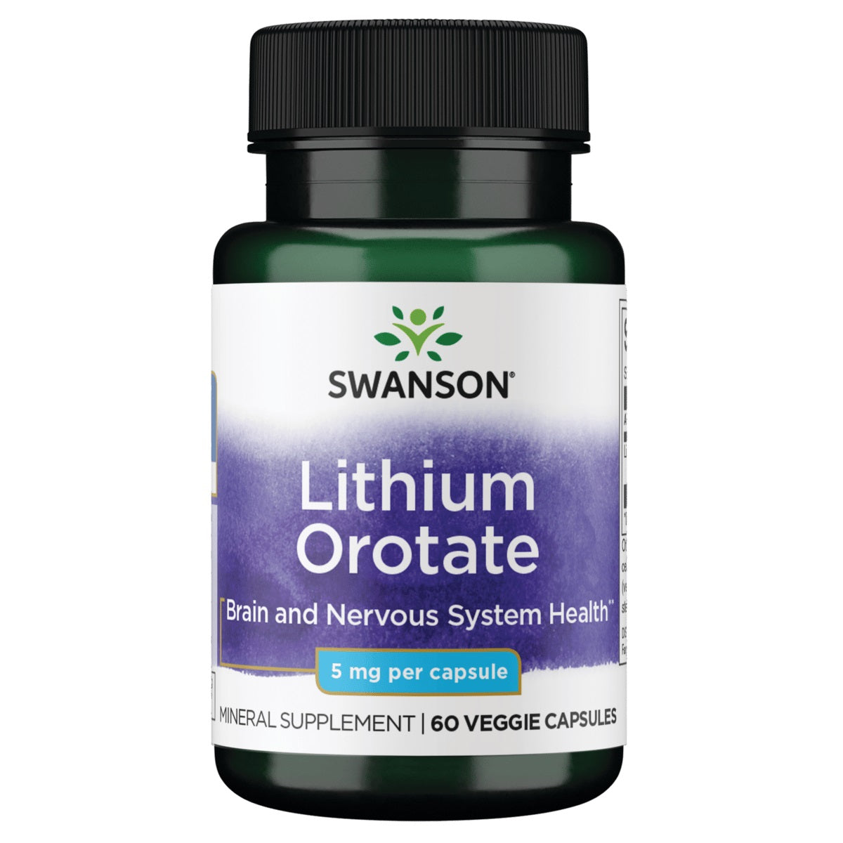 Swanson Lithium Orotate 5mg 60 vcaps