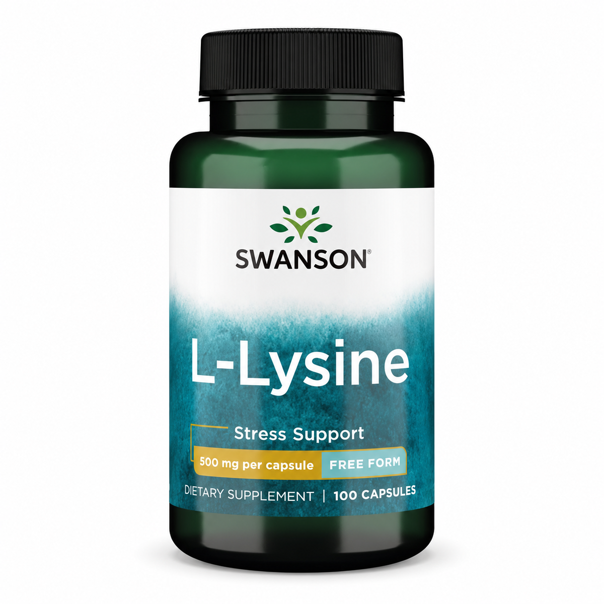 Swanson L-Lysine Stress Support 500 mg Free Form – 100 kapsulių