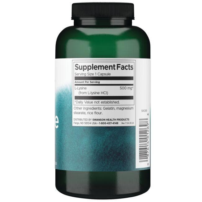 Swanson L-Lizinas 500 mg 300 kapsulių