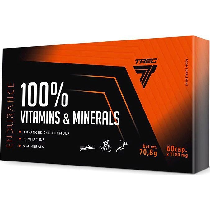Trec Endurance 100% Vitamins & Minerals, 60 kapsulių