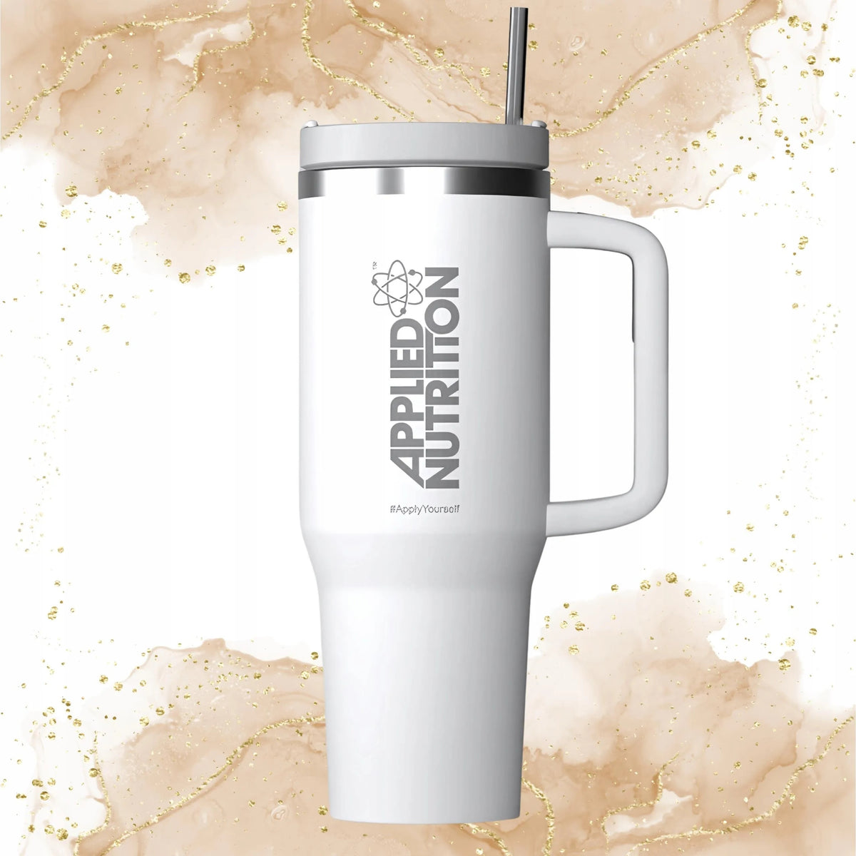 Applied Nutrition Cooler Tumbler Cup, White - 1200 ml. baneris