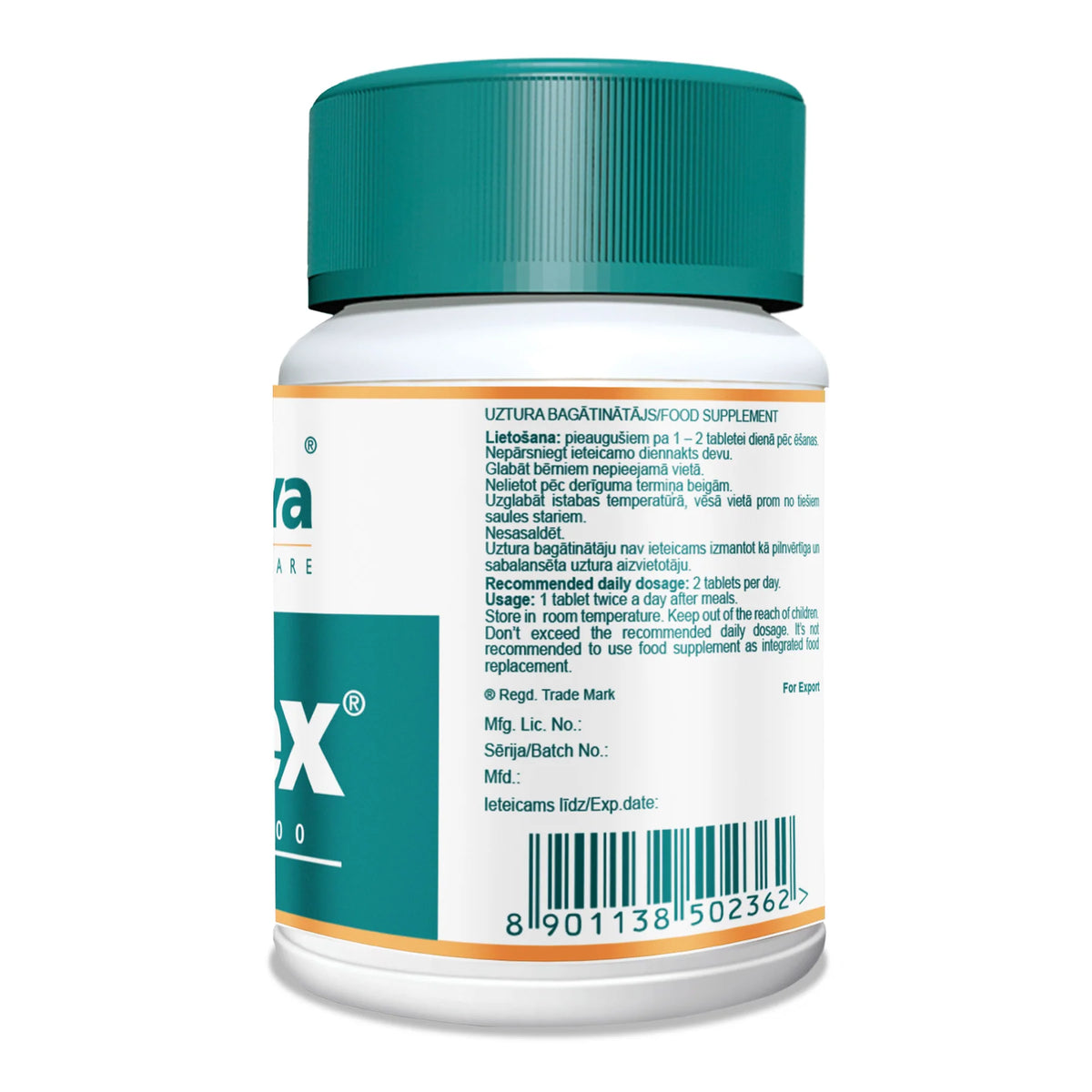 Himalaya™ Gasex 100 tablečių sudetis