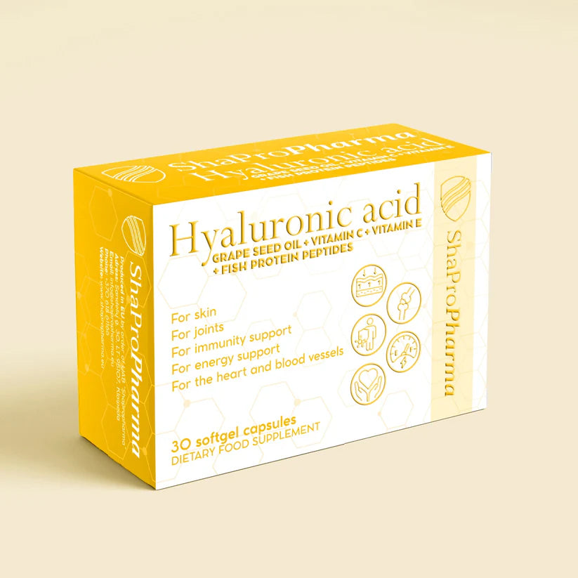 Shapropharma Hyaluronic acid 30 softgel capsules kaina akcija
