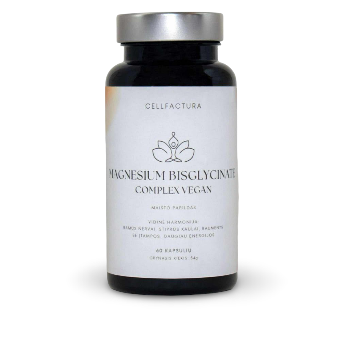 Cellfactura Magnesium Bisglycinate Complex Vegan 60 kaps. kaina