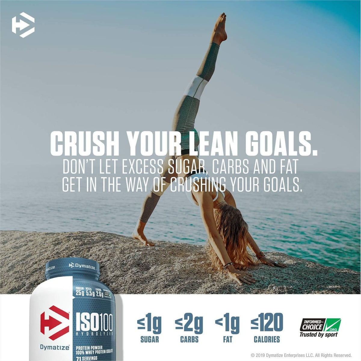 Dymatize ISO 100 Hydrolyzed 932g kaina goals