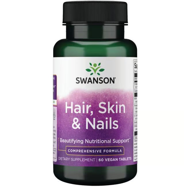 Swanson Hair Skin Nails 60 tabs kaina