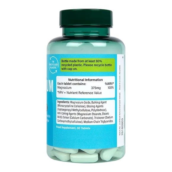 Holland & Barrett Magnesium, 375mg - 90 tablets sudetis