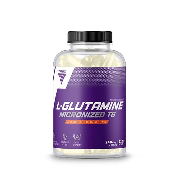 Trec L-Glutamine Micronized T6 240 caps. kaina