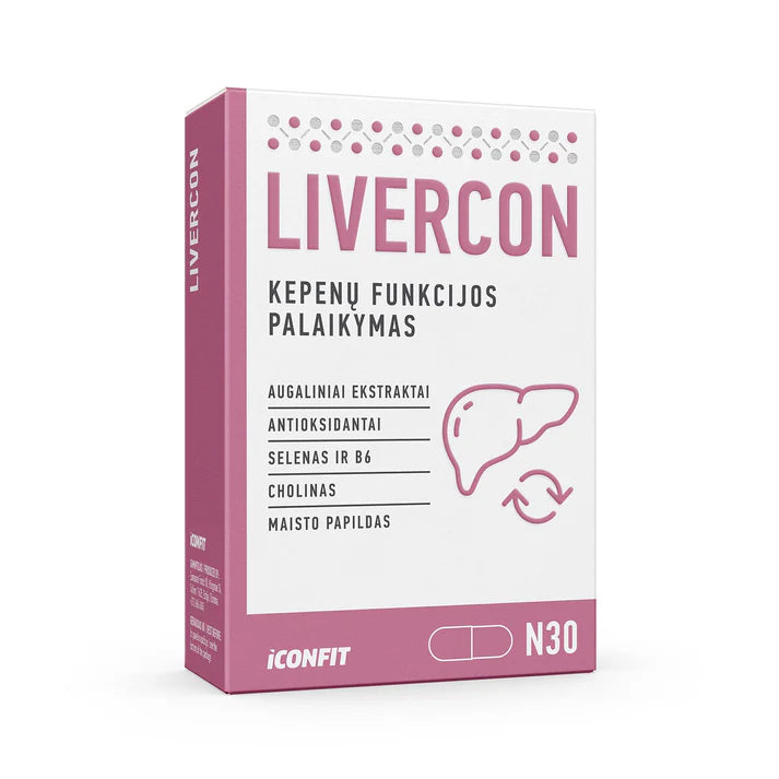 ICONFIT Livercon - Kepenų funkcijos palaikymas, 30 caps