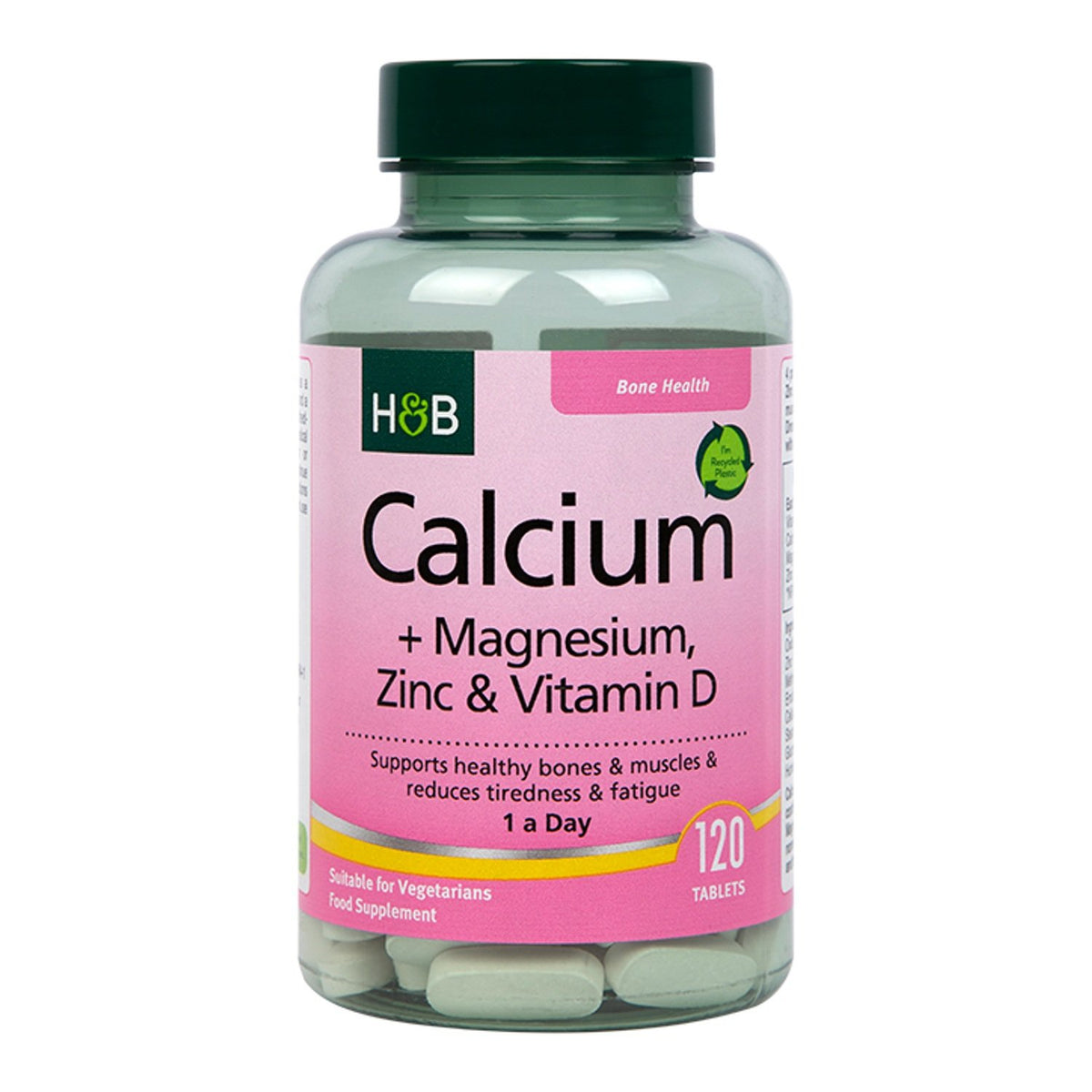 Holland & Barrett Calcium + Magnesium, Zinc & Vitamin D – 120 tablets. kaina