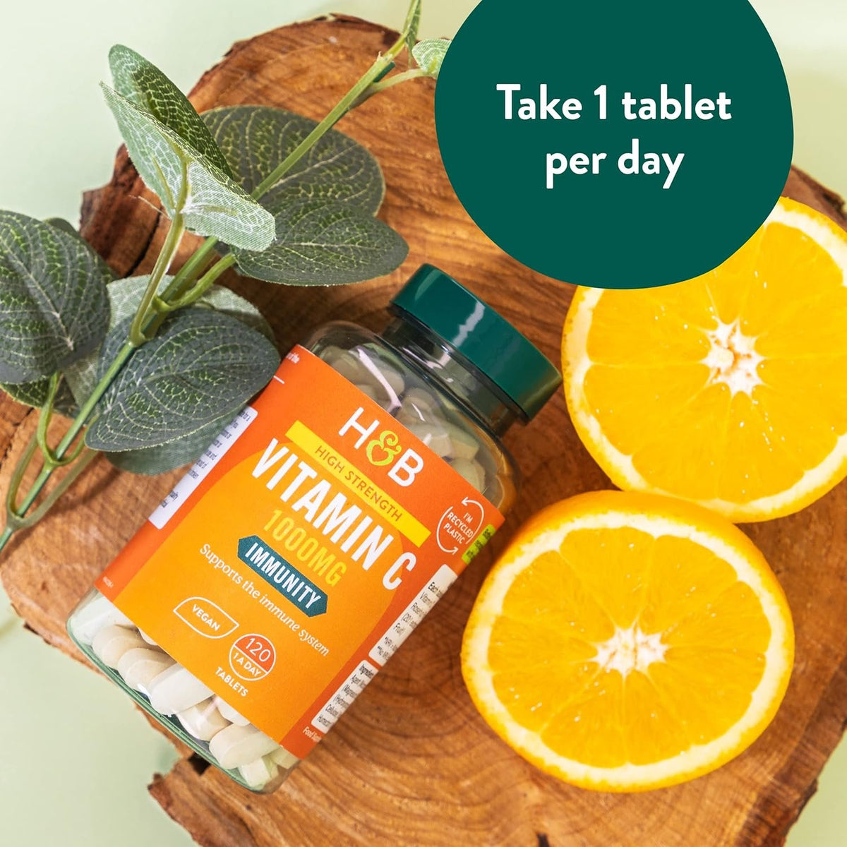 Holland & Barrett High Strength Vitamin C - 1000mg - 120 vegan tabs baneris