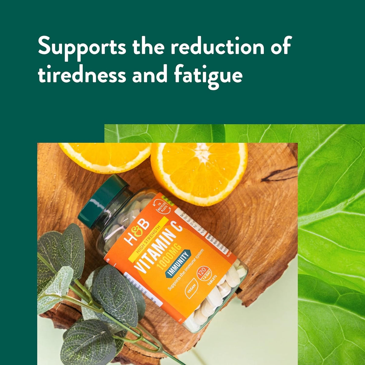 Holland & Barrett High Strength Vitamin C - 1000mg - 120 vegan tabs pirkti