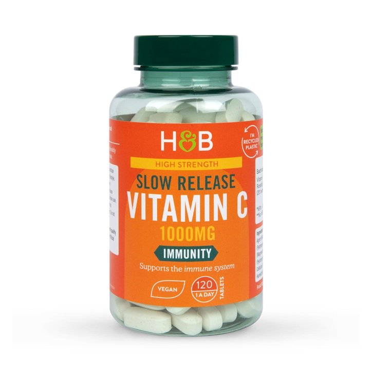 Holland & Barrett Slow Release Vitamin C, 1000mg - 120 vegan tabs kaina