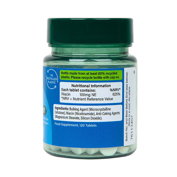 Holland & Barrett Vit B3 Niacin , 100mg - 120 tablets sudetis