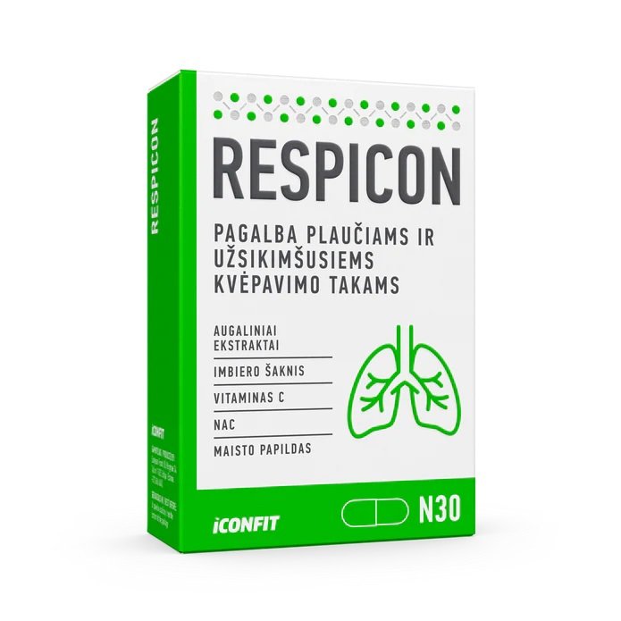 ICONFIT Respicon (30 kapsulių) kaina