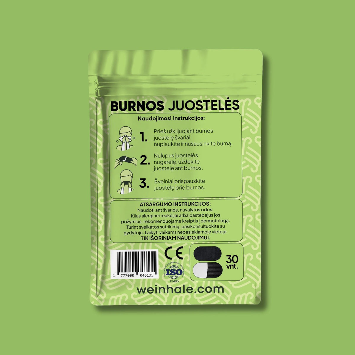 Inhale burnos juosteles instrukcija pirkti