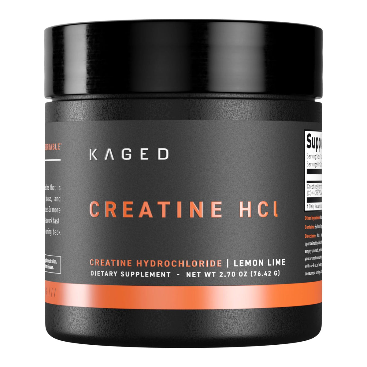 Kaged Muscle Creatine HCl, Lemon Lime - 76 grams