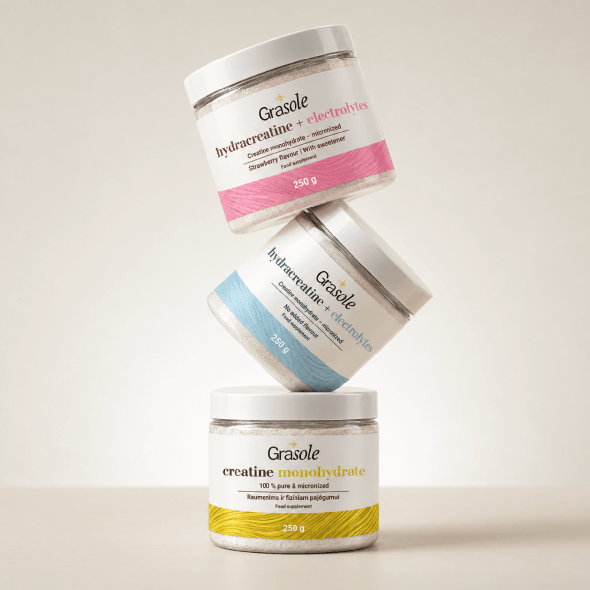 GraSole Hydracreatine + Electrolytes (strawberry flavored)