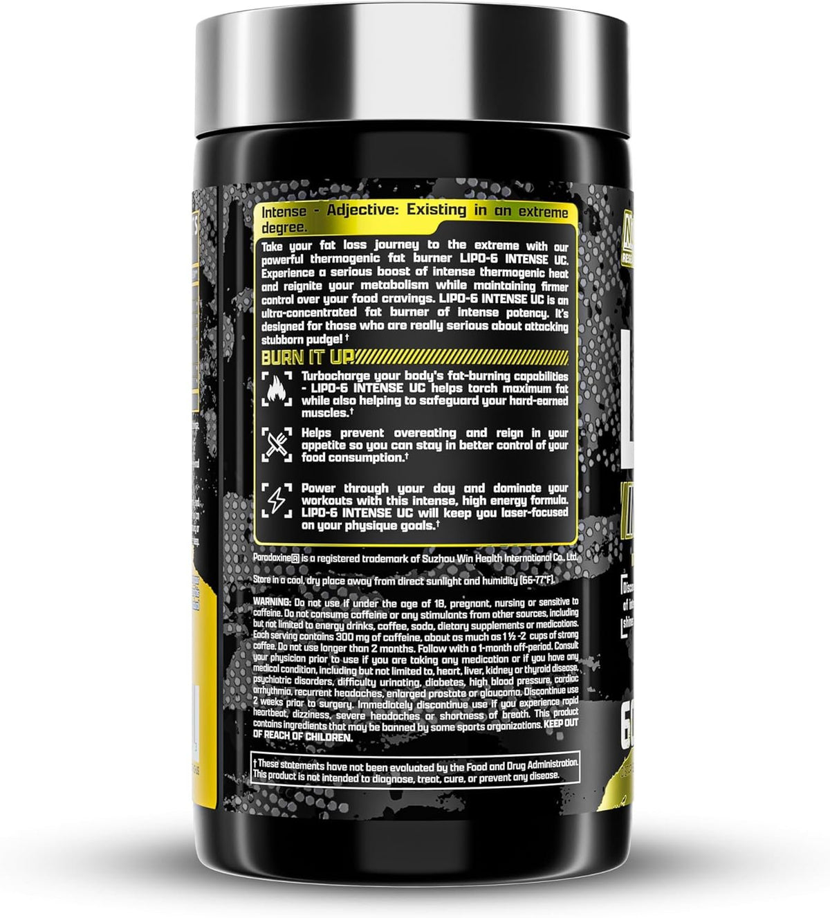 Use of LIPO-6 BLACK INTENSE Ultra Concentrate