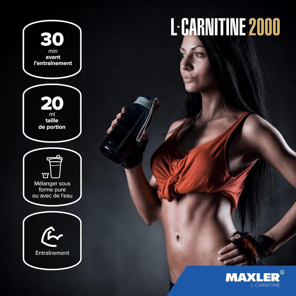 Maxler L-Carnitine 2000 1000ml baneris mergina