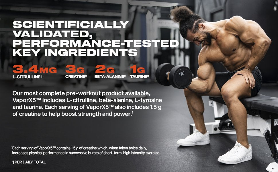 MuscleTech® VaporX5® Pre-Workout - 247 - 252 grams science