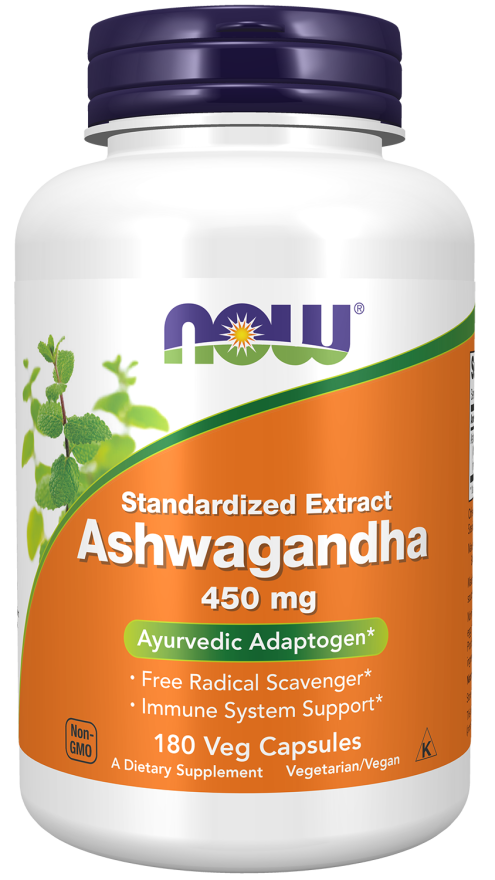 NOW Ashwagandha 450mg 180 caps kaina