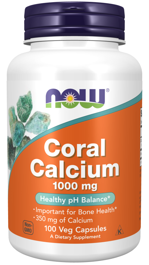 NOW Coral Calcium 1000mg 100 Veg Caps kaina